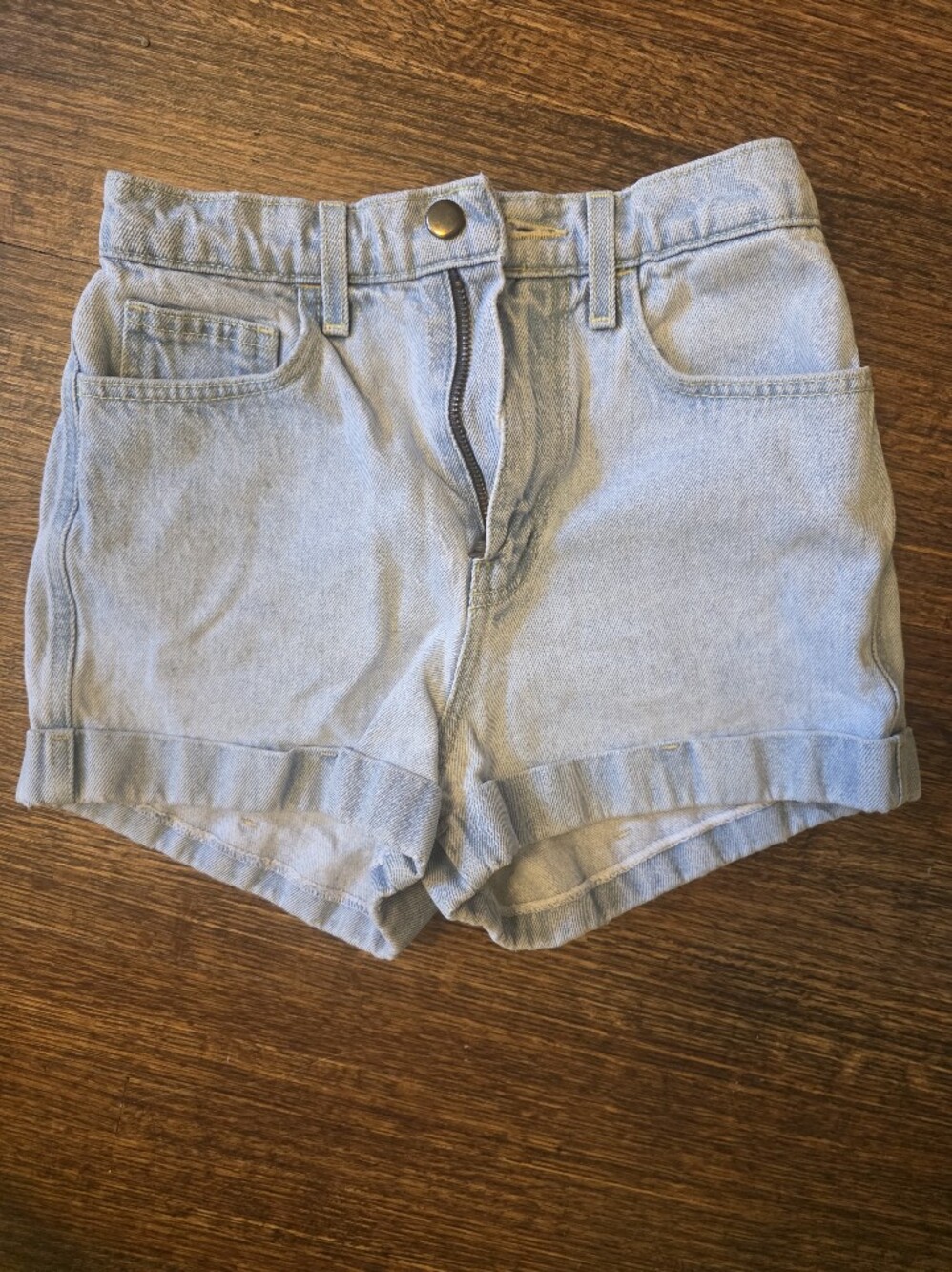 Womens Light Blue American Apparel Denim Shorts